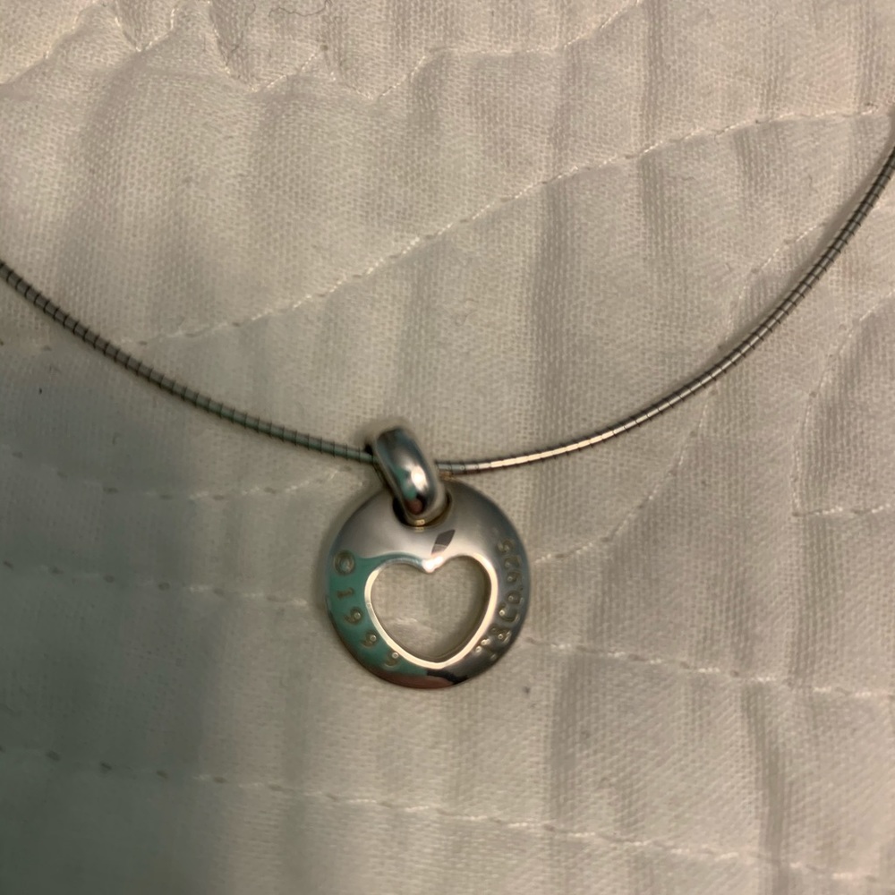 Tiffany cut out heart necklace